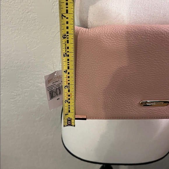 Michael Kors Blush Leather Clutch, with removable snap shoulder strap